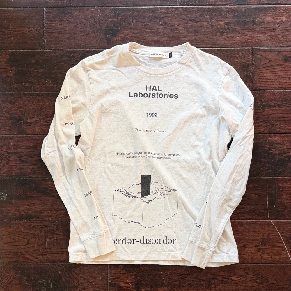 Rare Undercover AW19 HAL Laboratories 1992 White long sleeve shirt
